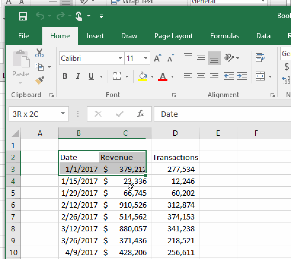 Create a pivot table in Microsoft Excel